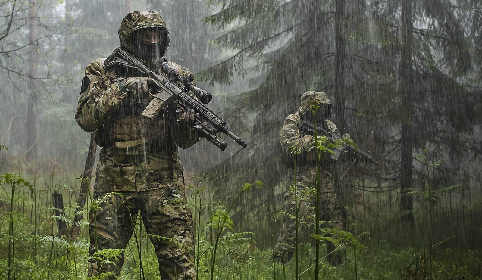 Multicam rain outlet gear